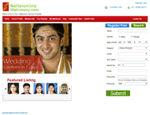 Tablet Screenshot of nellaionlinematrimony.com